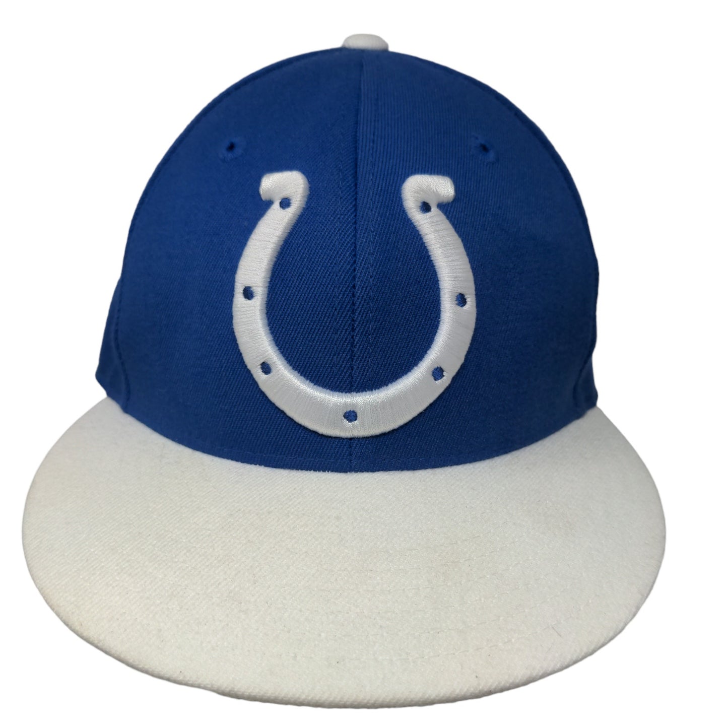 Reebok NFL On Field Men's Fitted Hat Blue White Embroidered Indianapolis Colts