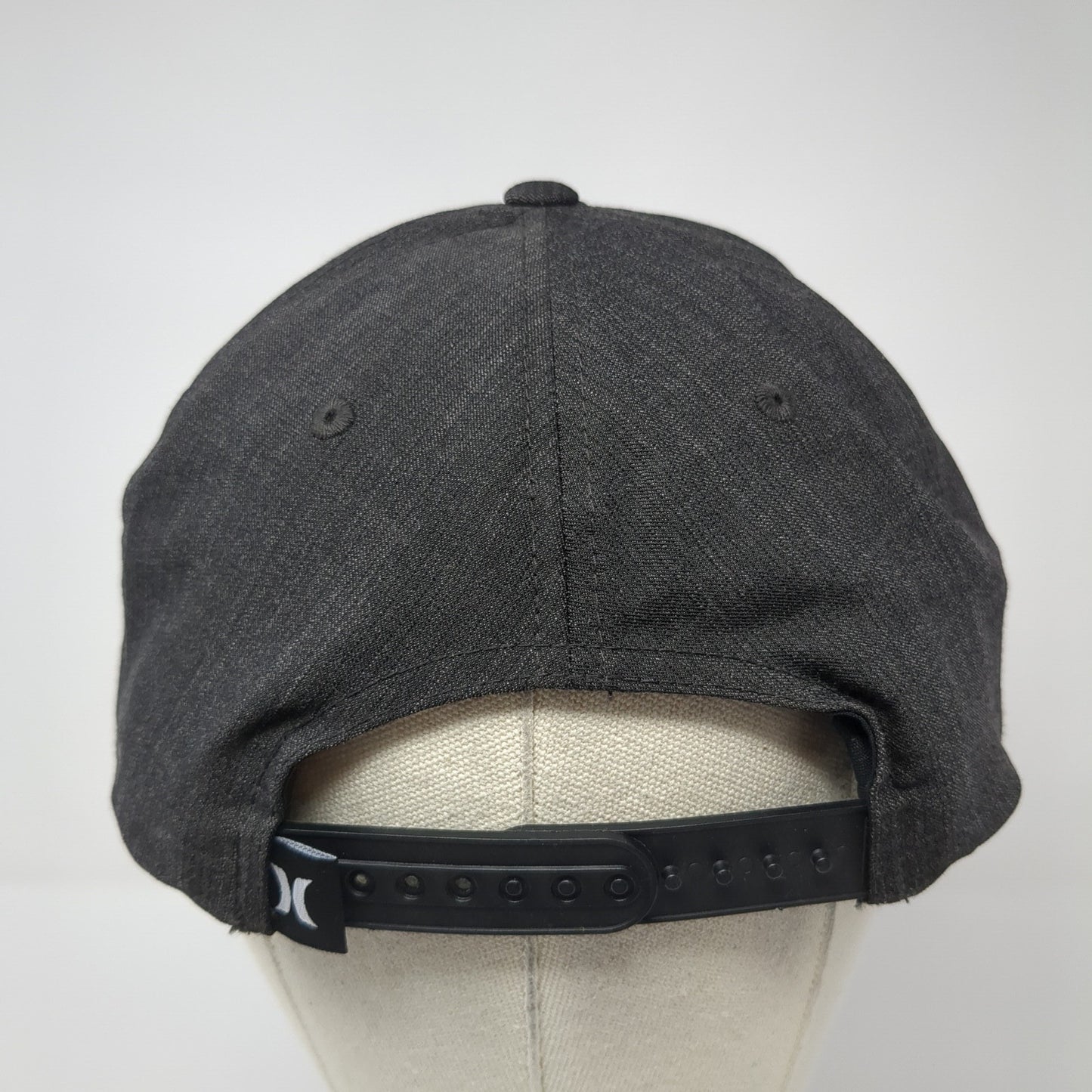 Hurley Snapback Hat Black One Size Adjustable Patch Logo Polyester Blend