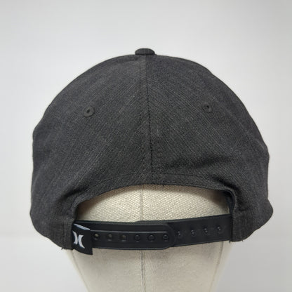 Hurley Snapback Hat Black One Size Adjustable Patch Logo Polyester Blend