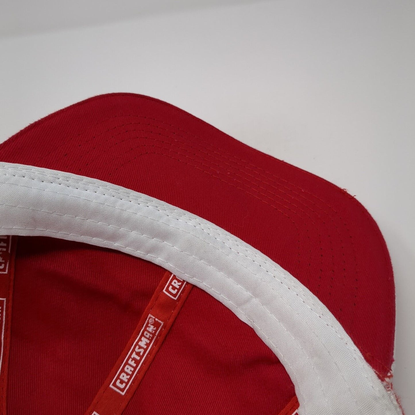 Craftsman ACE Snapback Trucker Hat Red One Size Adjustable Embroidered Mesh Back