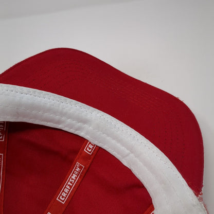 Craftsman ACE Snapback Trucker Hat Red One Size Adjustable Embroidered Mesh Back