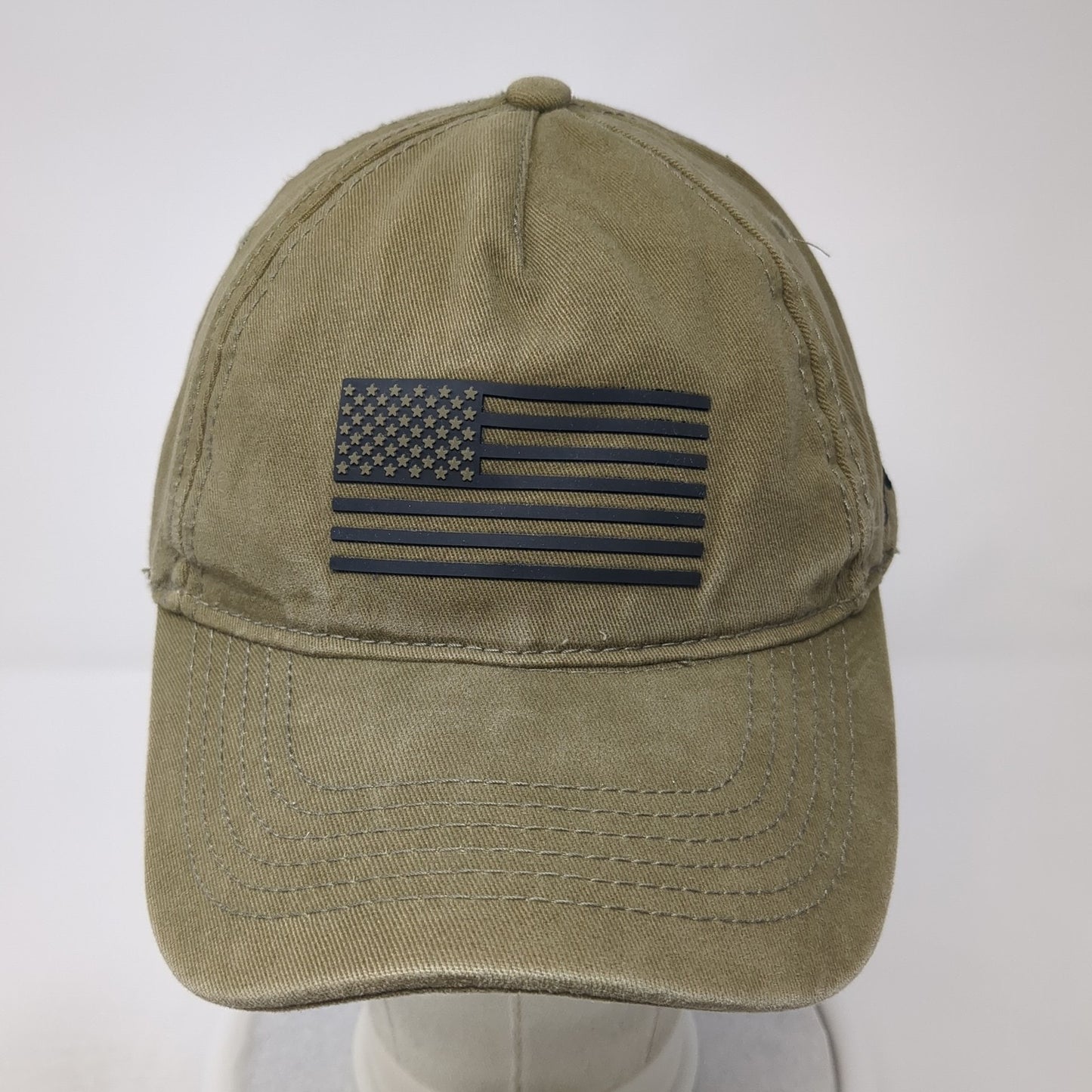 American Flag Army Strapback Baseball Cap Brown One Size Adjustable Patriotic