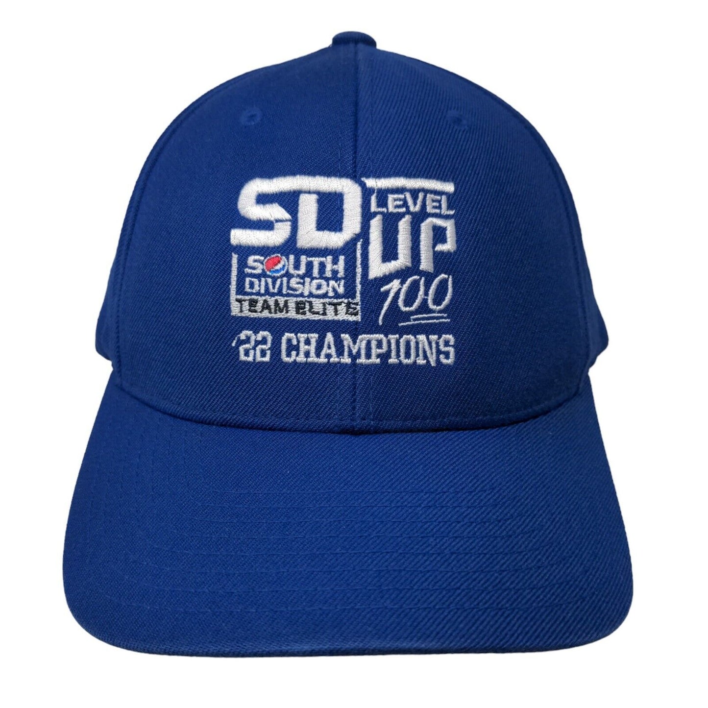 Sport-Tek Men's Snapback Hat Blue OSFA South Division Pepsi Team Elite 2022 Logo