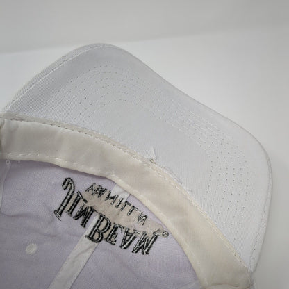 Jim Beam Vanilla Slideback Hat White One Size Adjustable Embroidered 6 Panel