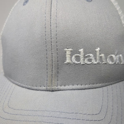 Zephyr Trucker Hat Gray White One Size Snapback Mesh Idahon Embroidered Cap