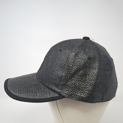 Unbranded Straw Hat Baseball Cap Gray One Size Adjustable Glitter 6 Panel Blank