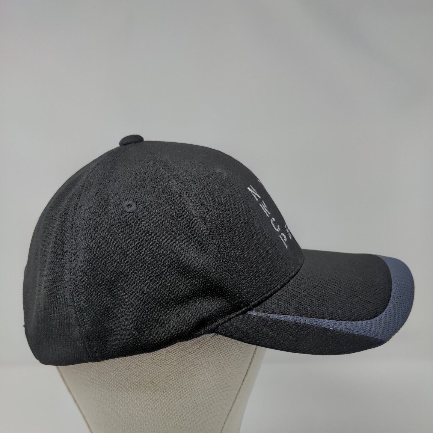 NWCP Strapback Hat Black OSFA Adjustable Embroidered 6 Panel Sport-Tek