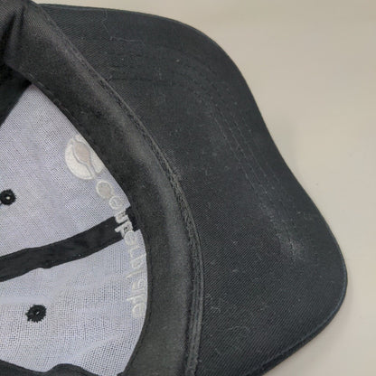Centerplate Strapback Hat Black One Size Adjustable Embroidered 6 Panel