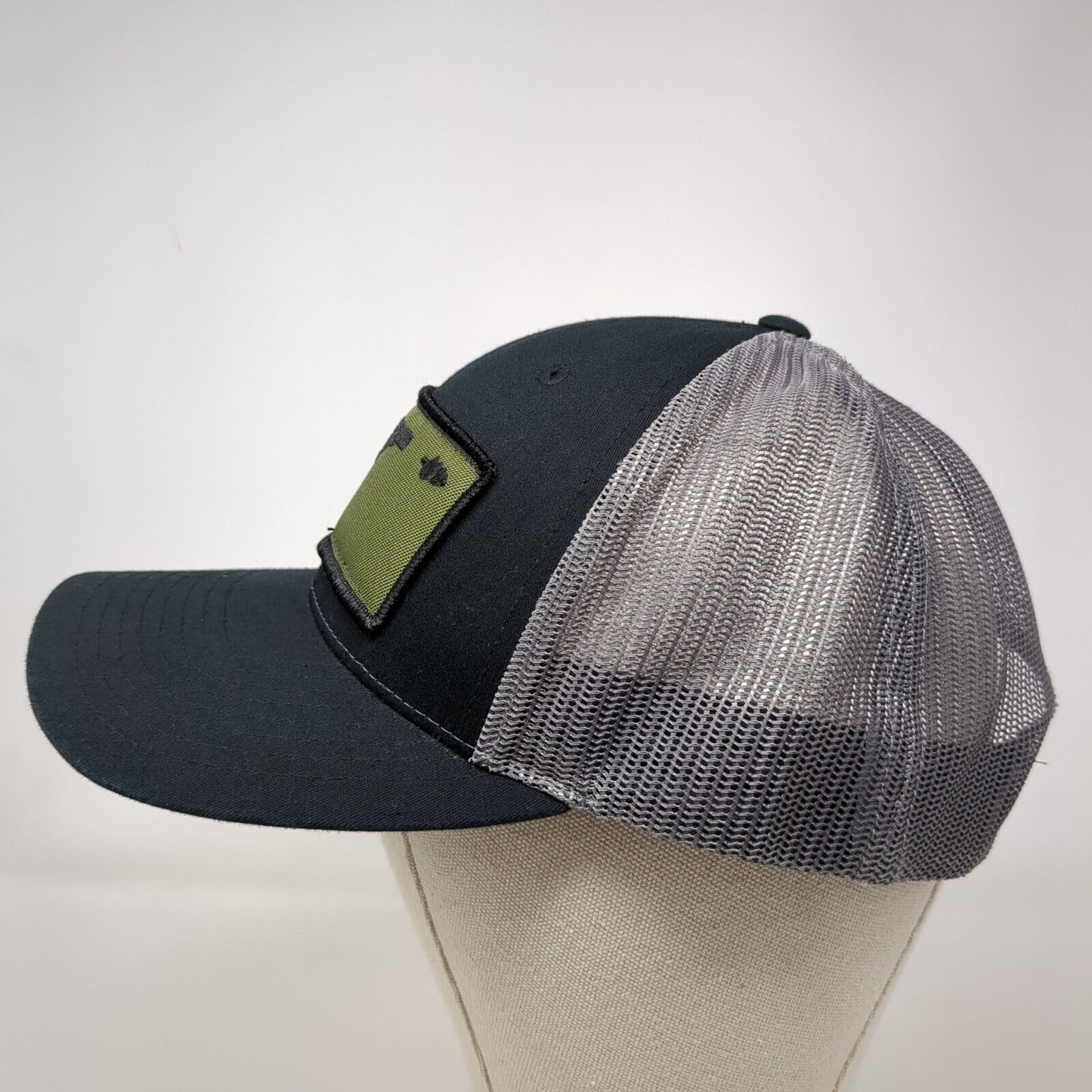 Idaho Patch Snapback Trucker Hat Black MD/LRG Mesh Back Colorblock