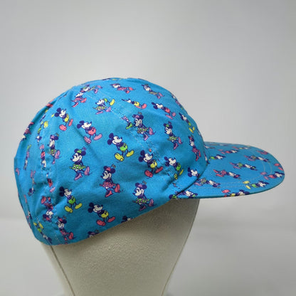 Mickey Minnie Mouse All Over Print Blue Baseball Cap One Size Hat Disney Graphic