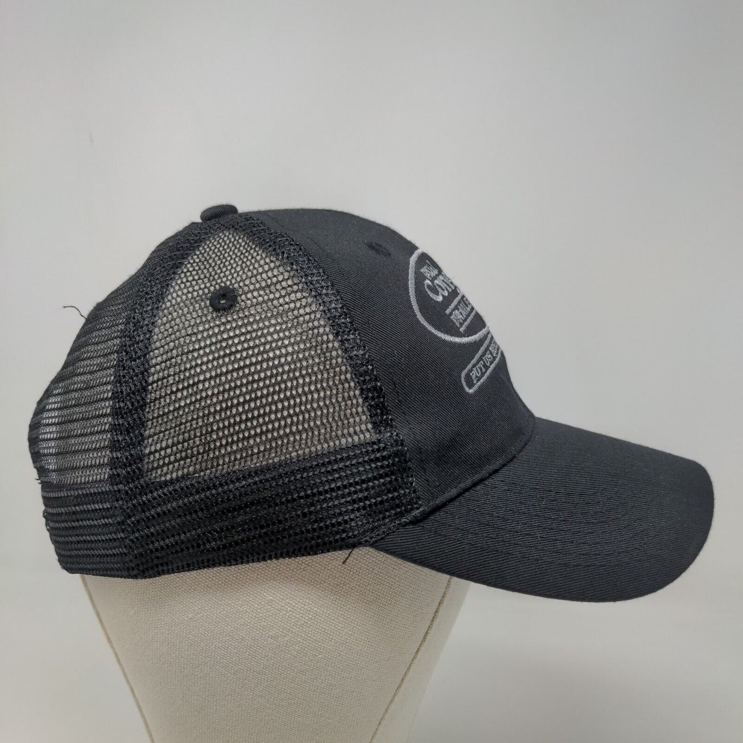 Otto Men's Snapback Mesh Back Hat Black OSFM Embroidered Paul Congelosi Trailers