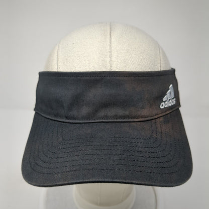 Adidas 3 Stripes Strapback Sun Visor Hat Black One Size Aeroready