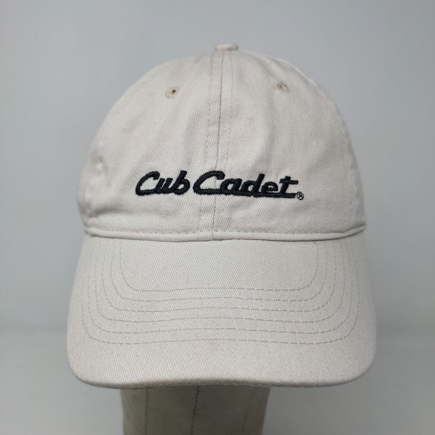 Cub Cadet Men's Strapback Hat Tan Embroidered Logo 100% Cotton Logo