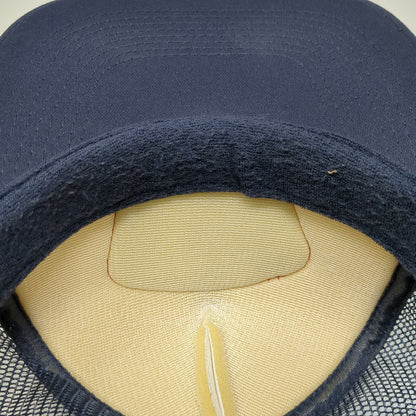 Otto Trucker Hat Blue One Size Western Collective Boise Idaho Mountain Patch