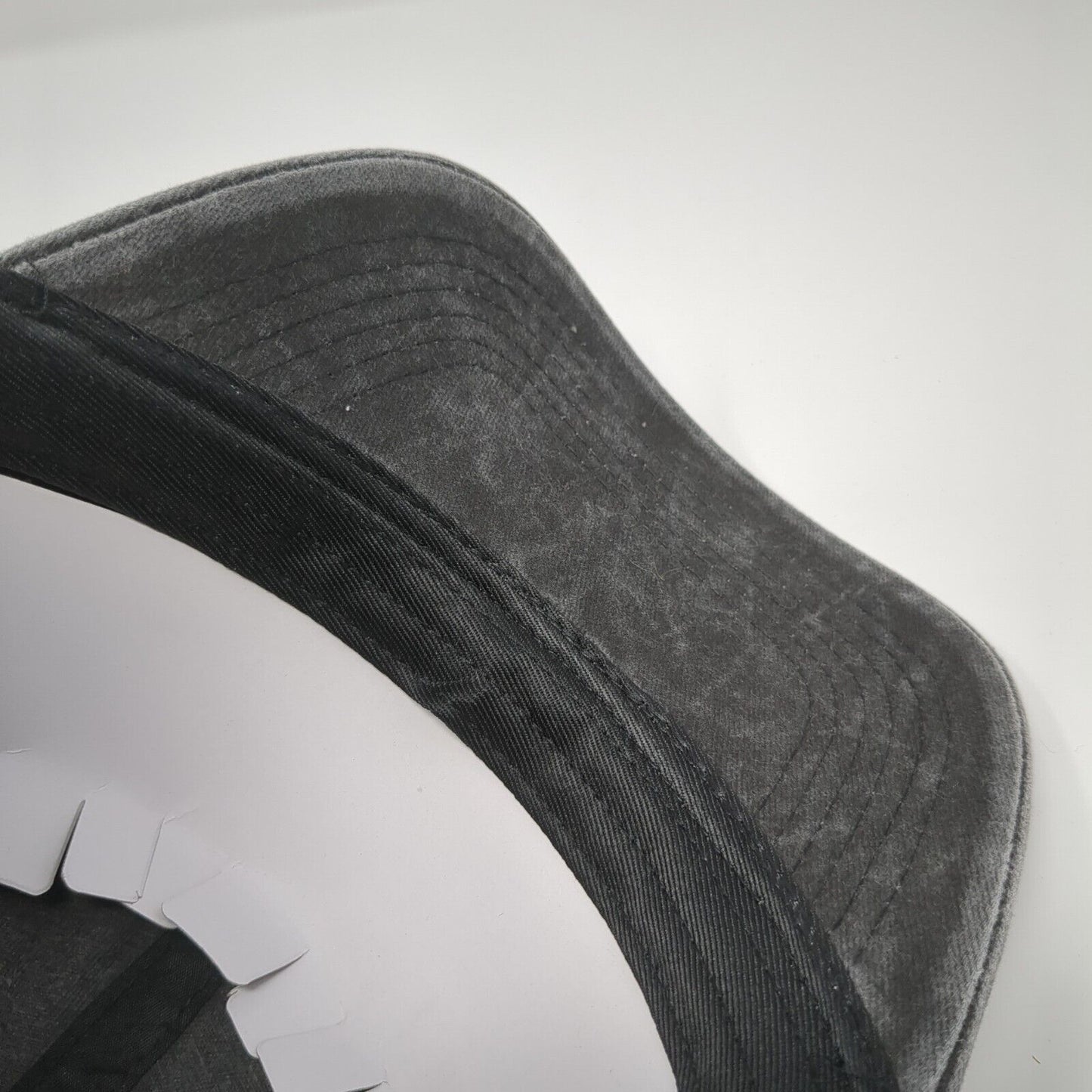 Lil Smile Slideback Hat Gray One Size Adjustable Embroidered 6 Panel Cotton