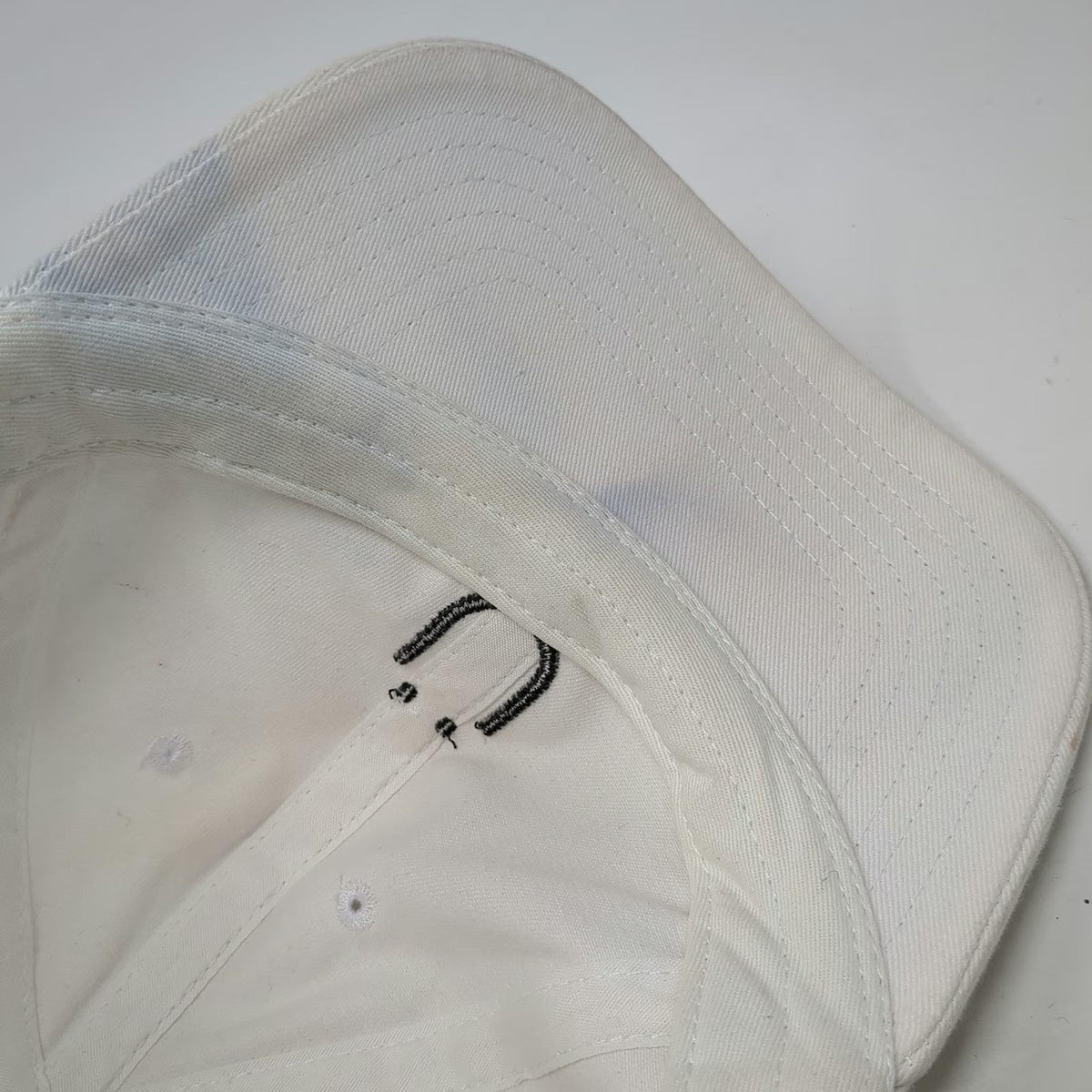 Quake City Caps Baseball Cap White OS Embroidered Logo Snapback Hat Curved Brim