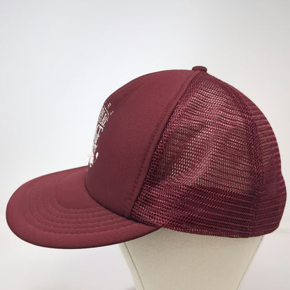 DA Professional Trucker Hat Red One Size Oxnard Car Truck Salvage Snapback Mesh
