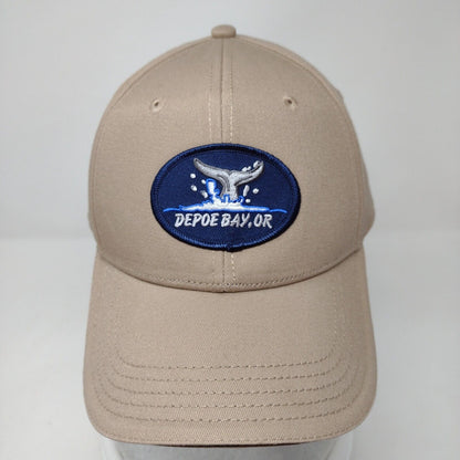 Depoe Bay OR Slideback Hat Tan OSFM Adjustable Embroidered Dorfman Pacific Co.