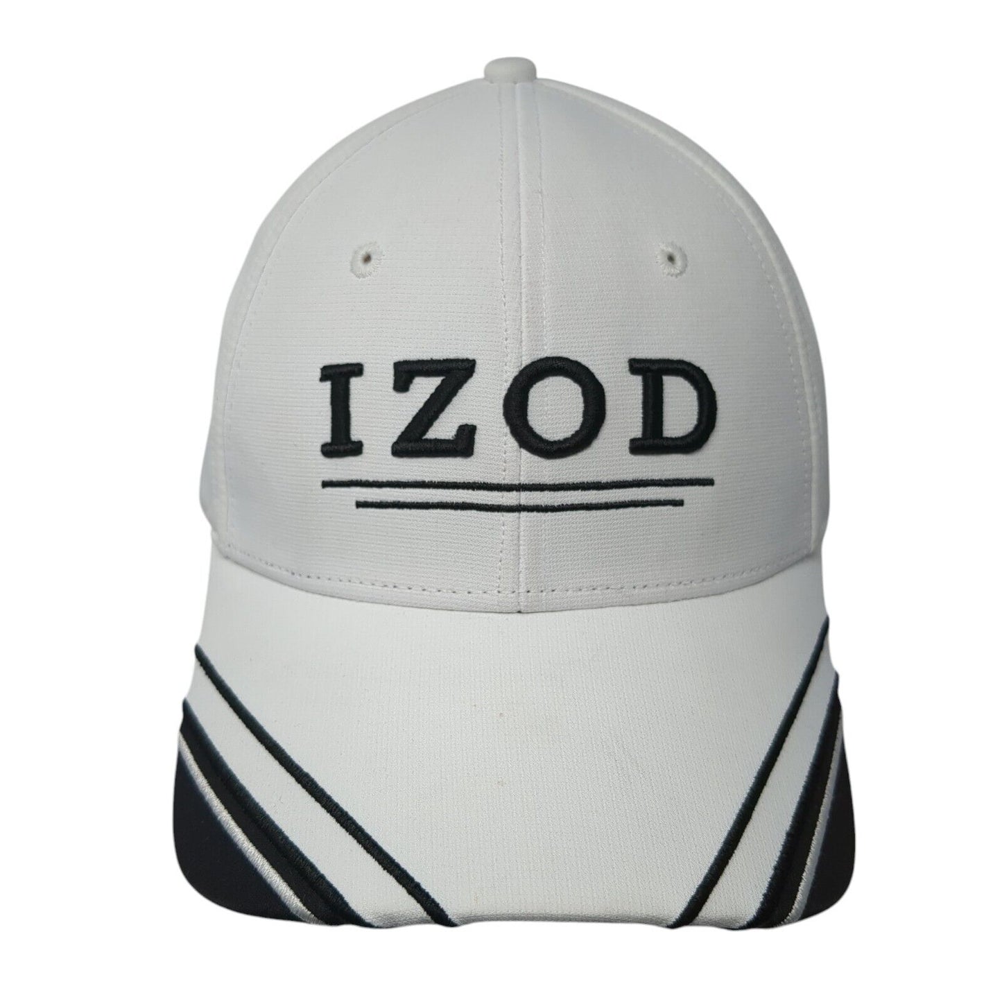IZOD Slideback Hat White One Size Adjustable Embroidered 6 Panel