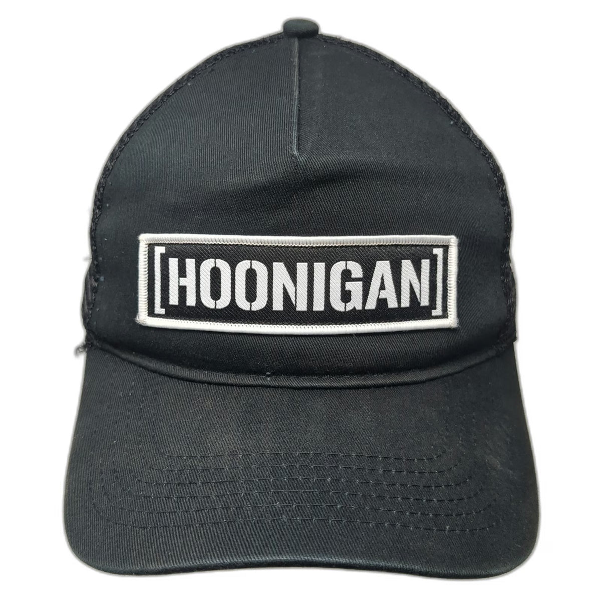 Hoonigan Trucker Hat Black One Size Mesh Back Snapback Logo Patch Racing Car