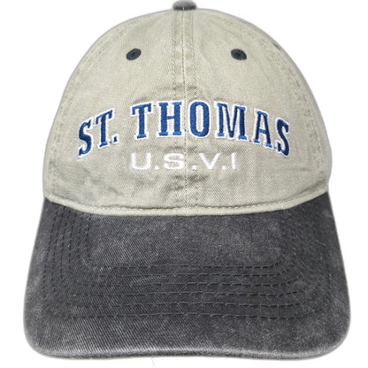 Paradise Mix St. Thomas USVI Baseball Cap Green OSFM Slideback Contrast Bill Hat