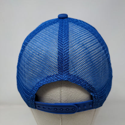 Soli Snapback Mesh Back Trucker Hat Blue One Size Solid Adjustable