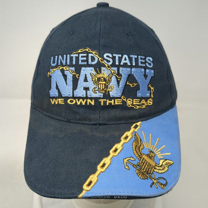 Eagle Crest Baseball Cap Blue One Size United States Navy Anchor Slideback Hat