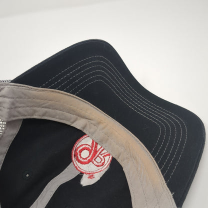 9R Slideback Trucker Hat Black One Size Mesh Back Colorblock Sportsman