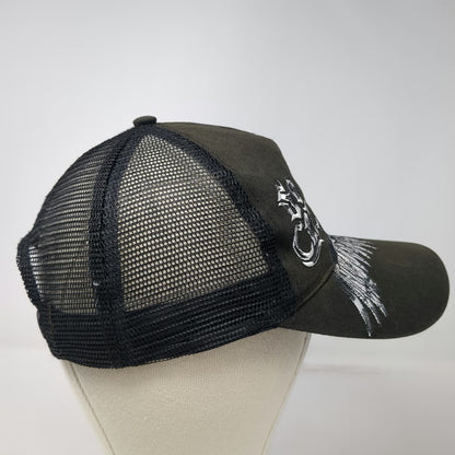 So Cal No Fear Trucker Hat Black Winged Heart Embroidered Gothic Vintage