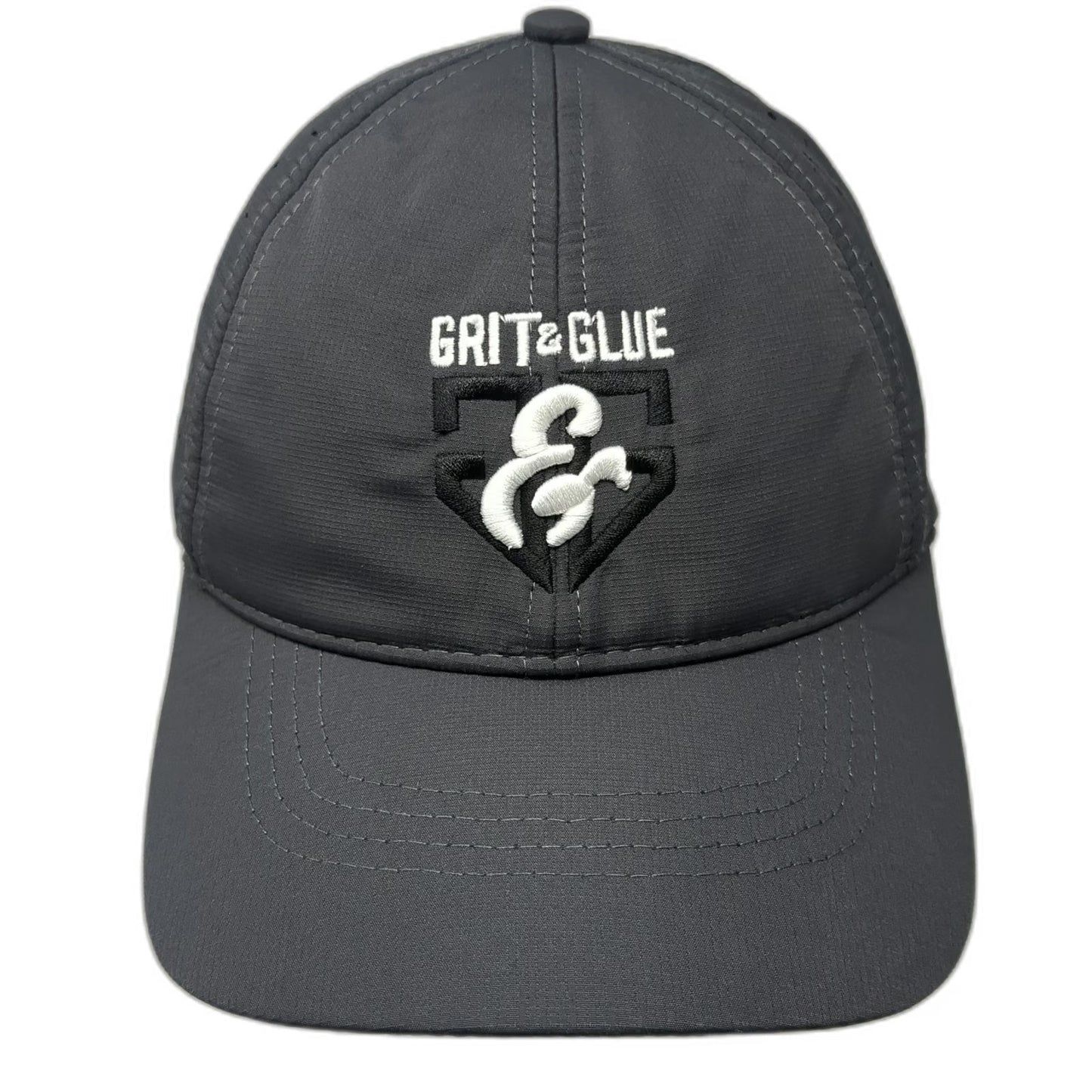 Pacific Headwear Baseball Cap Gray One Size Perforated Grit & Glue Polyester hat