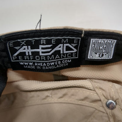 Ahead Beige Baseball Cap One Size Crane Creek Country Club Performance Hat