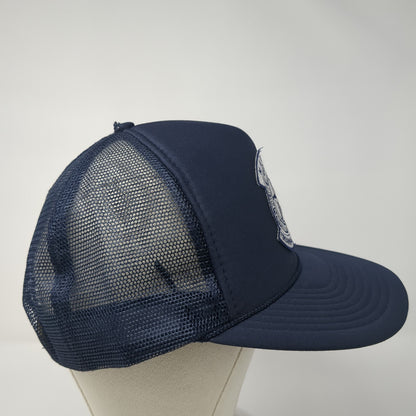 Police Training Institute Snapback Rope Trucker Hat Blue One Size Mesh Back