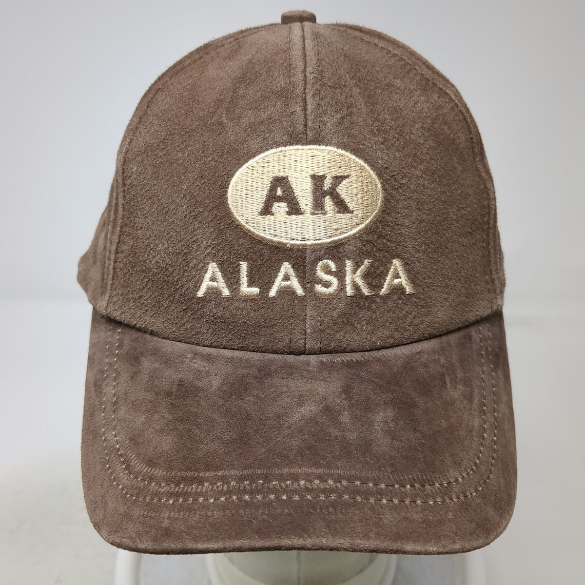 Dutch Harbor Gear Baseball Cap Brown One Size Suede Slideback Alaska State Hat
