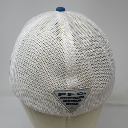Columbia Baseball Cap Blue One Size Mesh Back PFG American Flag Performance Hat
