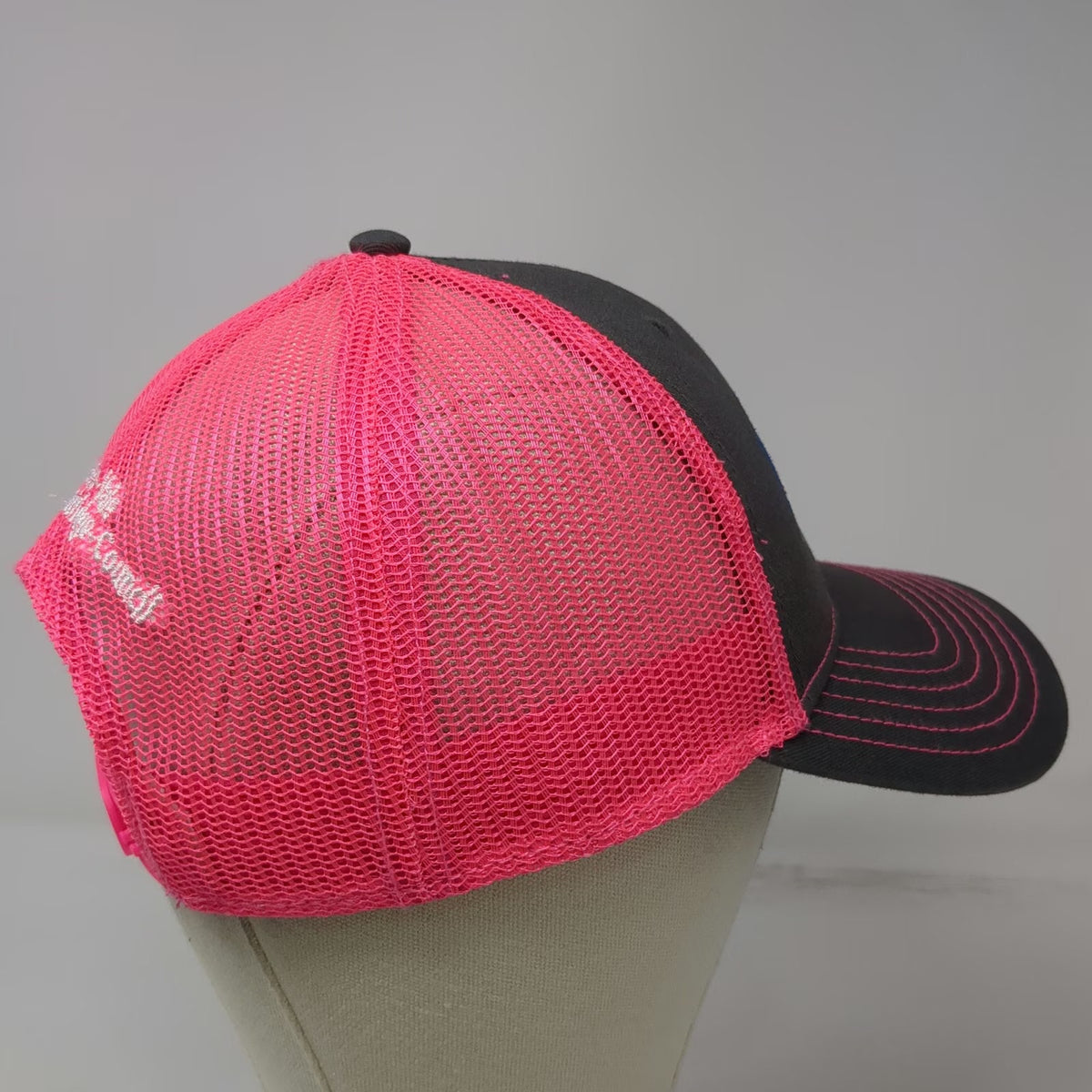 Cap America Gray Pink One Size Trucker Hat Farmers Supply Co-op Mesh Snapback