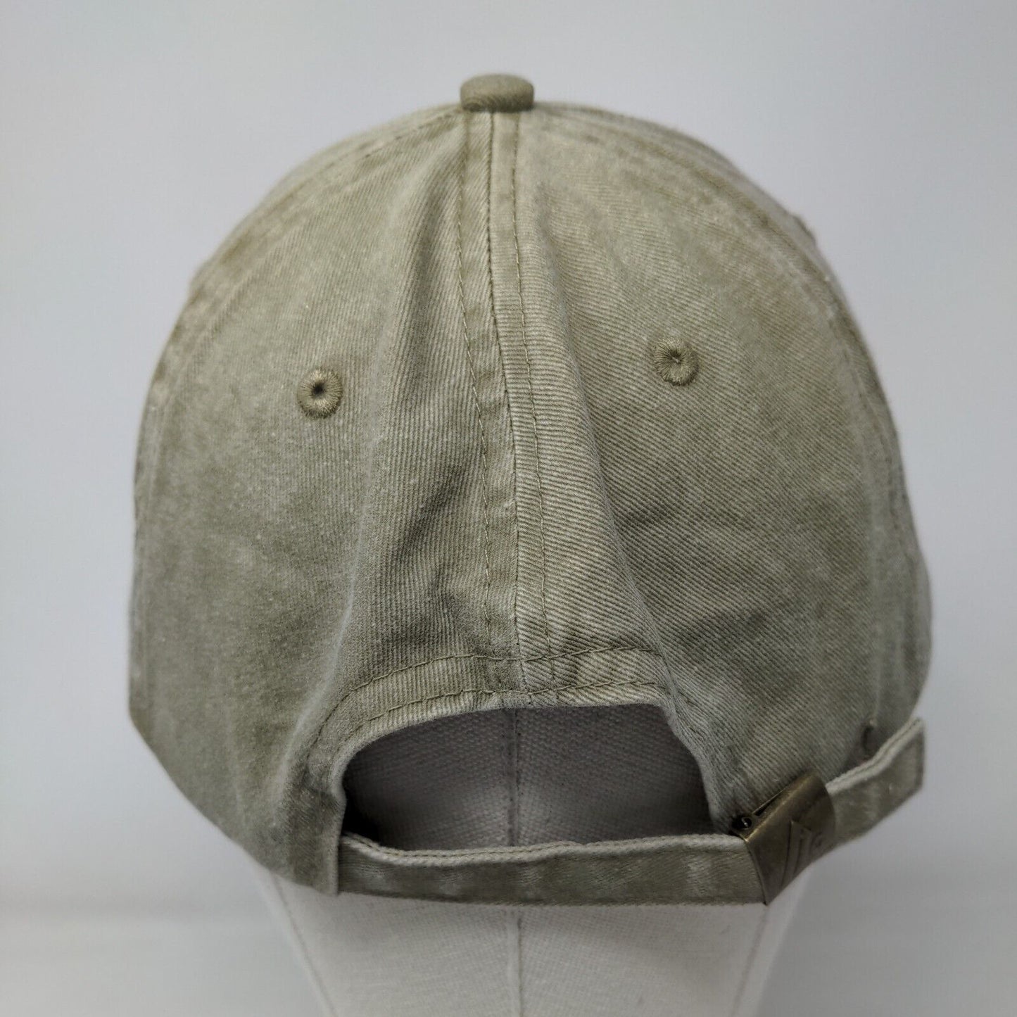 DRB Slideback Hat Tan OSFA Adjustable Embroidered Vent Holes 6 Panel HG