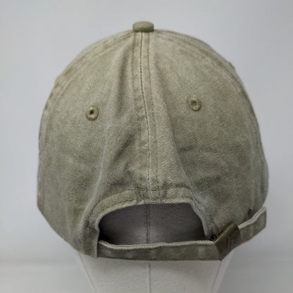 DRB Slideback Hat Tan OSFA Adjustable Embroidered Vent Holes 6 Panel HG