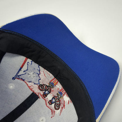 SJ Inc Blue Baseball Cap One Size Puerto Rico Flag Roosters Drum Embroidered Hat