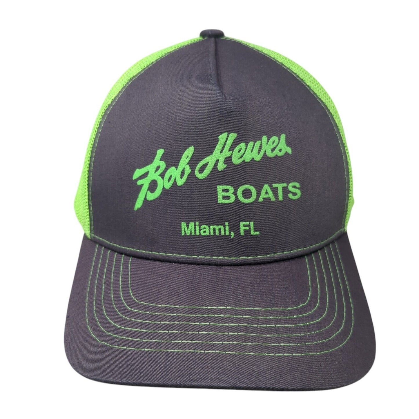 Bob Hewes Boats Miami FL Snapback Trucker Hat Multicolor OS Mesh Back Cobra