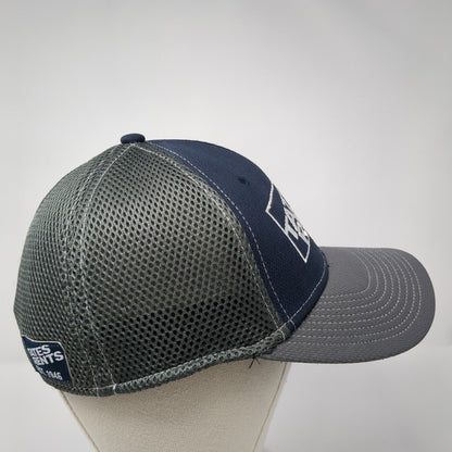 Tates Rents Fitted Mesh Back Hat Gray M/L Embroidered Colorblock Outdoor
