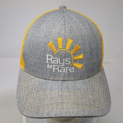 Fahrenheit Trucker Hat Gray Yellow One Size Mesh Back Snapback Rays for Rare Sun