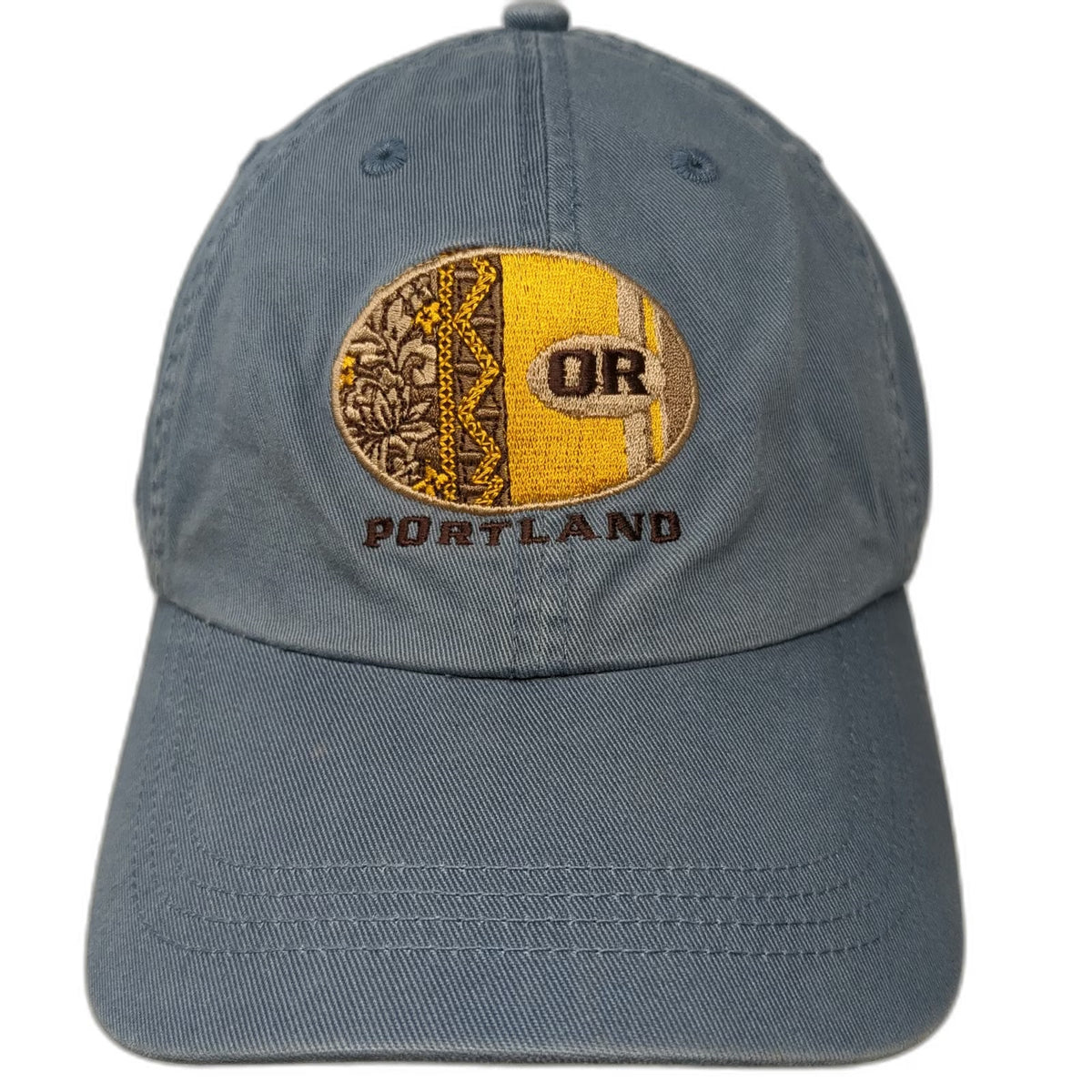 Upfront Sportswear Portland Oregon Blue One Size Baseball Cap Hat Slideback