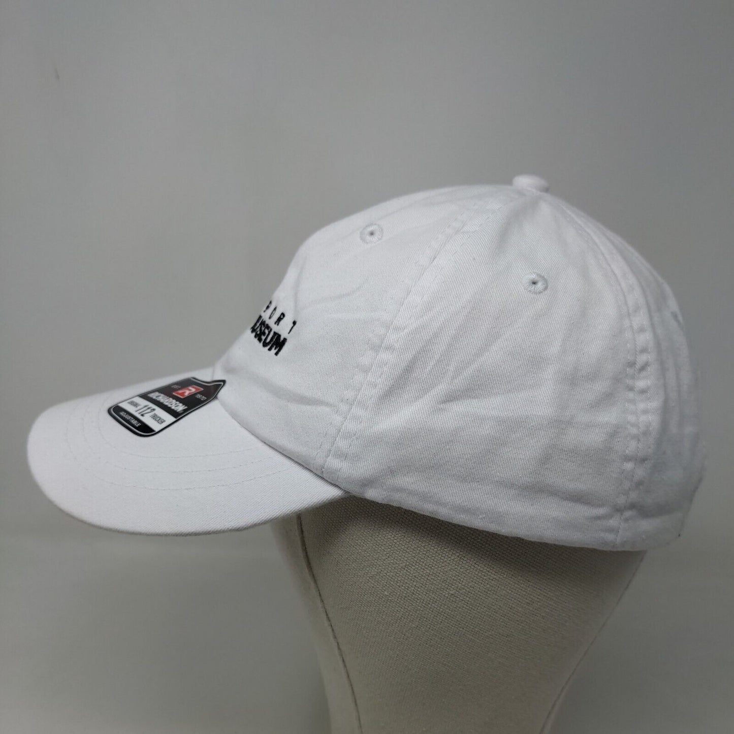 Richardson Men's Slideback Hat White Style 112 Newport Car Museum Logo Cotton