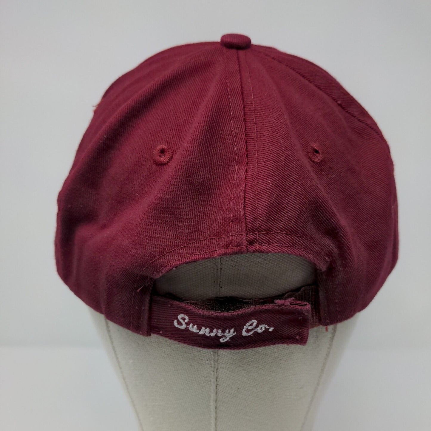 Sunny Co. Seahorse Strapback Hat Red OSFA Adjustable Embroidered