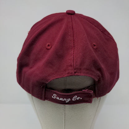 Sunny Co. Seahorse Strapback Hat Red OSFA Adjustable Embroidered