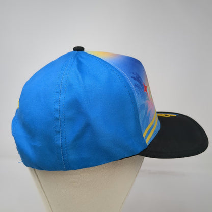 SXY 5 Panel Blue One Size Aruba Open 2022 Beach Tennis Snapback Tropical Hat