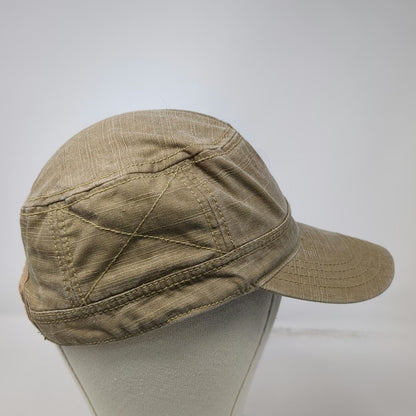 babyGap Army Cap Brown L Side Zipper Pocket Flat Cotton Strapback Utility Hat