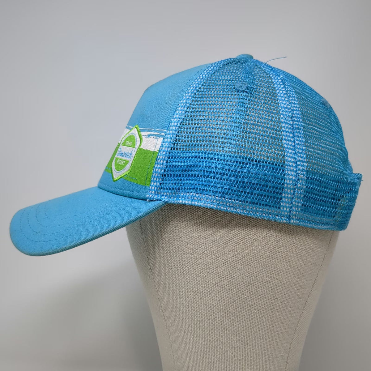 Pukka Trucker Hat Blue One Size Idaho Tamarack Resort Mesh Back Snapback Graphic
