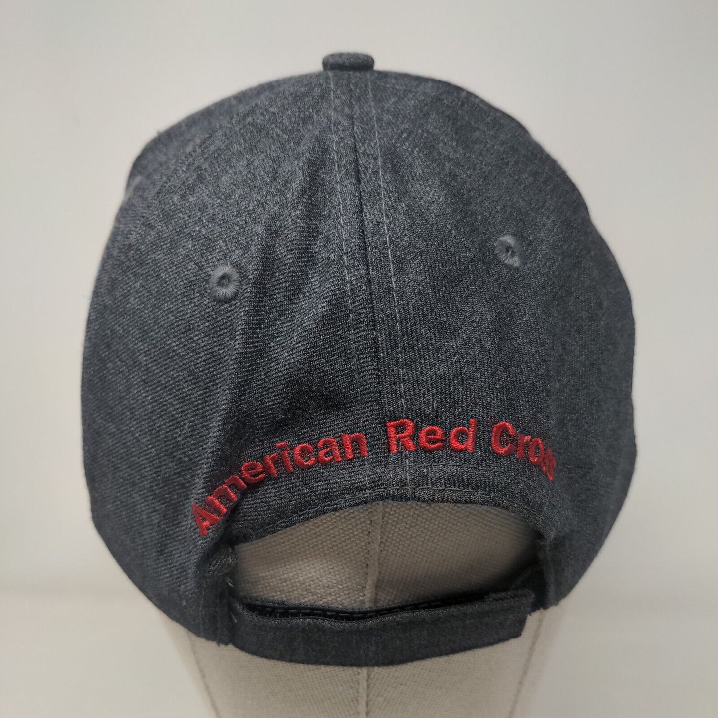 Members For Life American Red Cross Strapback Hat Gray One Size Embroidered
