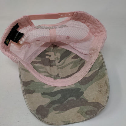 John Deere Snapback Mesh Back Trucker Hat Camouflage OSFM Tractor Girl